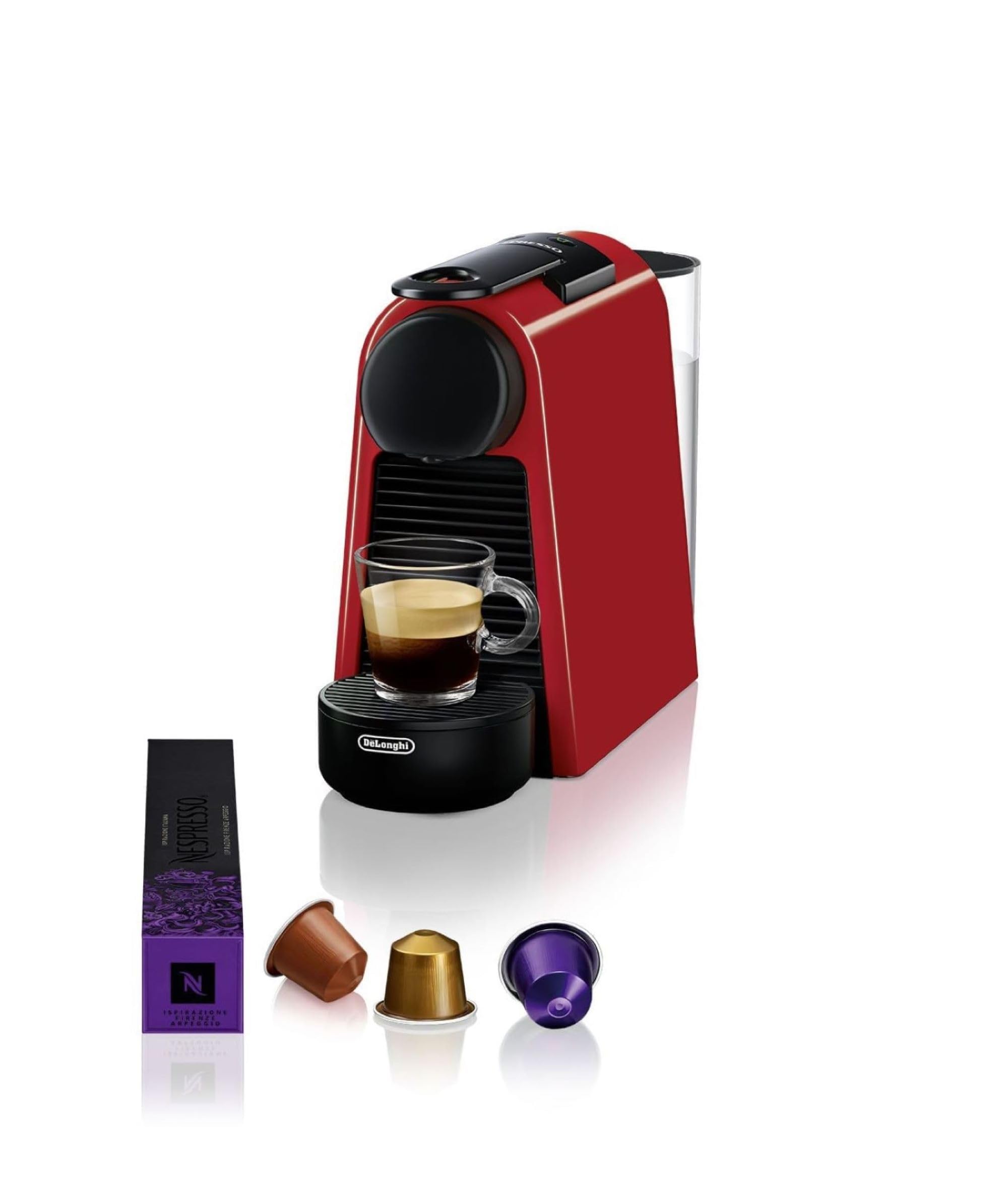 Machine à Café à Capsules Compacte | 19 Bars | Arrêt Auto | Rouge Rubis | EN85.R