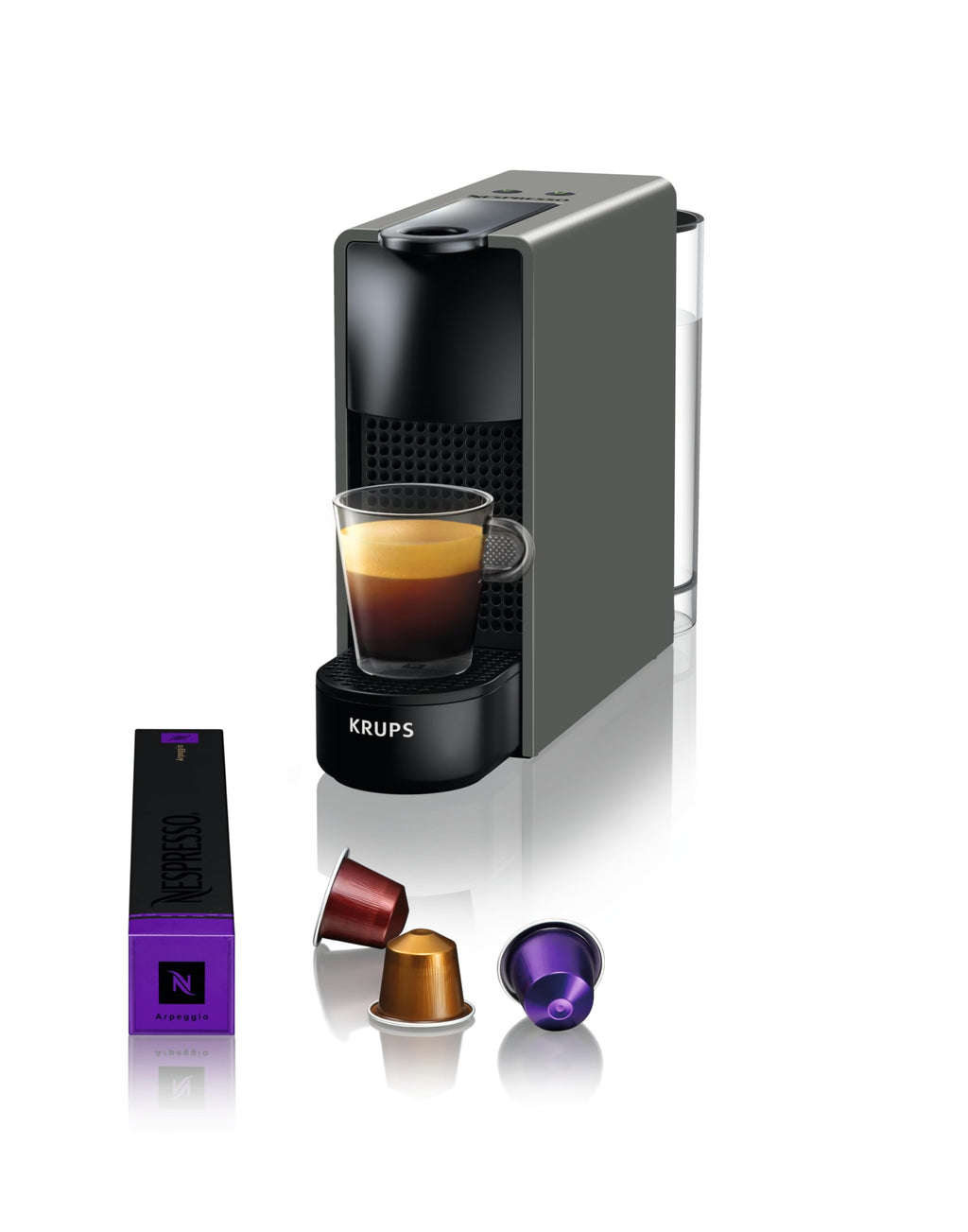 Machine à Café Capsules Compacte | 19 Bars | Expresso & Lungo | Gris Intense | YY2911FD