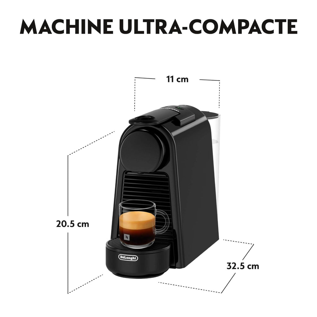 Machine à Café à Capsules Compacte | 19 Bars | Arrêt Auto | Noir | EN85.B