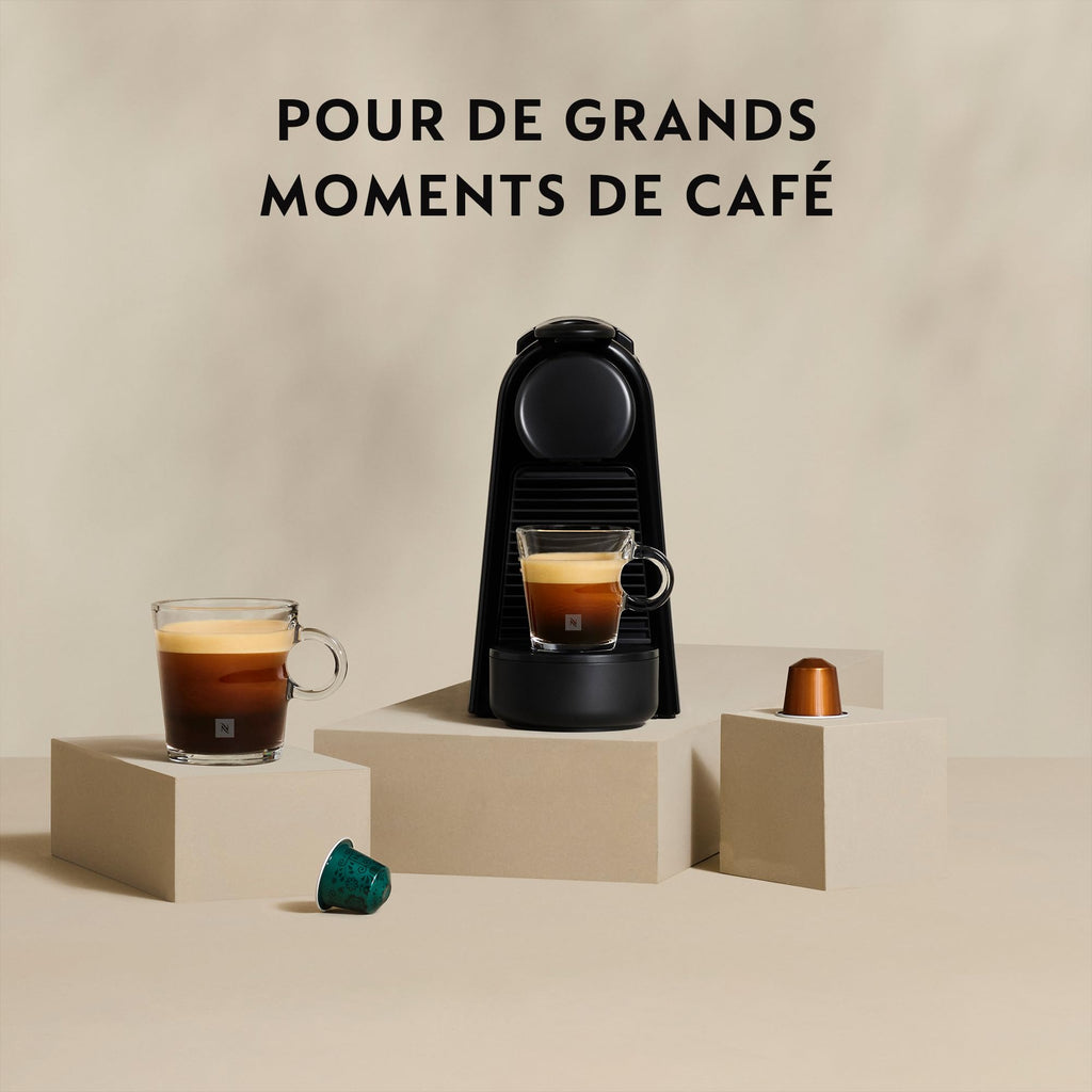 Machine à Café Capsules Compacte + Kit de Bienvenue | 19 Bars | Noir Mat | EN85.BKMT