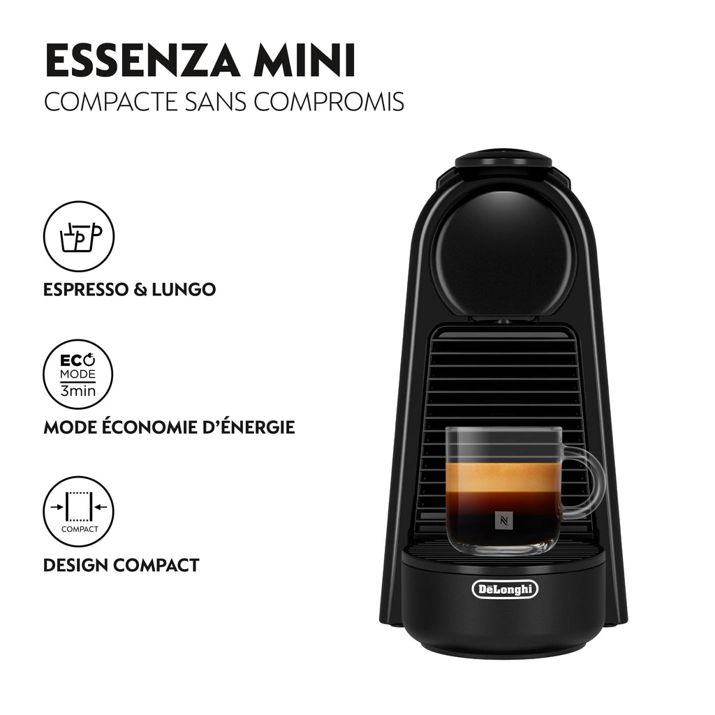 Machine à Café à Capsules Compact | 19 Bars | Expresso & Lungo | Noir Piano | EN85.B