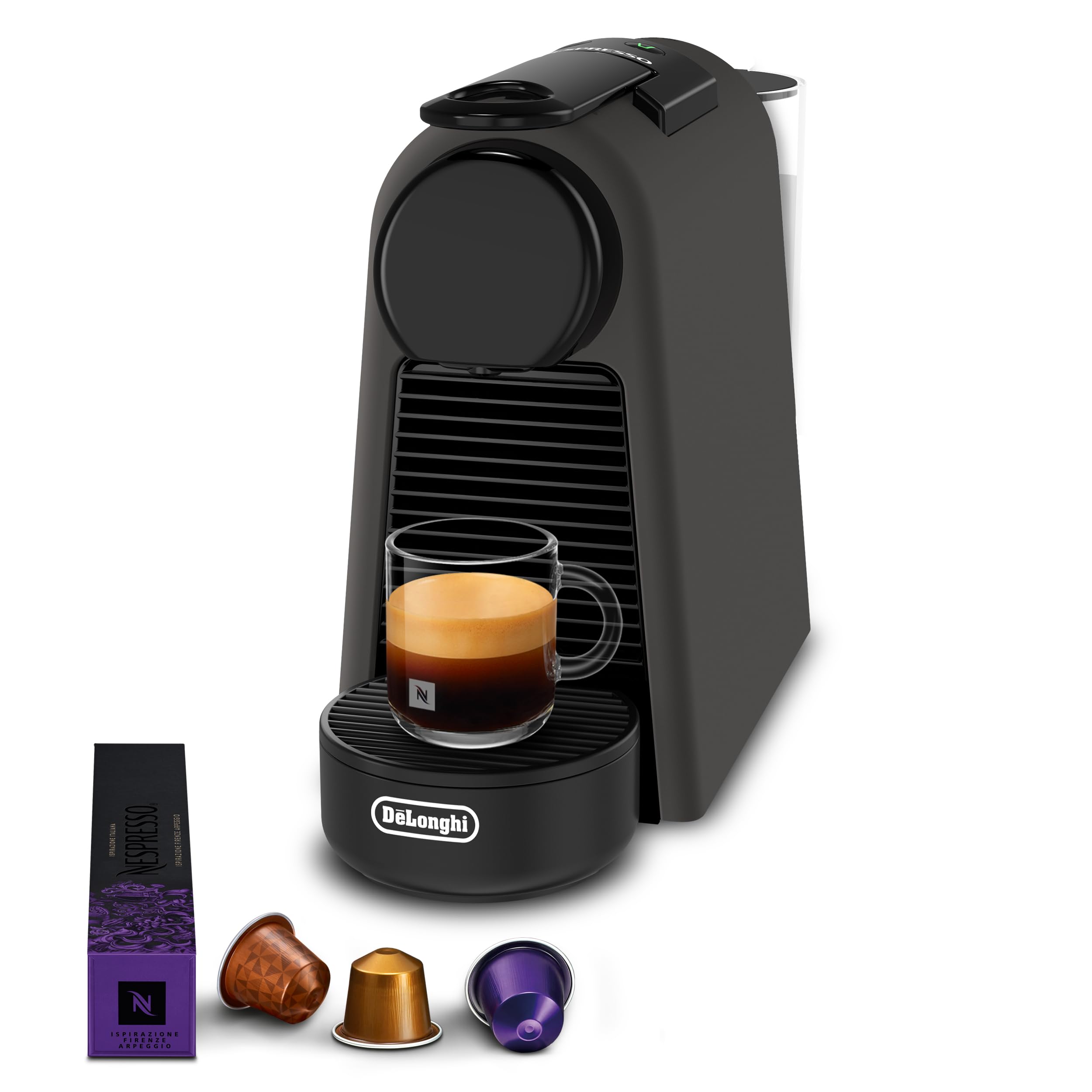 Machine à Café Capsules Compacte + Kit de Bienvenue | 19 Bars | Noir Mat | EN85.BKMT