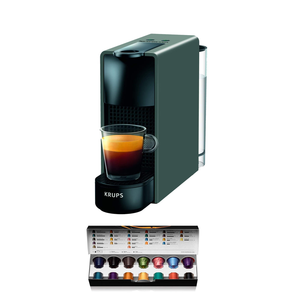 Machine à Café Capsules Mini 0,6 L | 19 Bars | Éco Énergie | Noir/Gris | XN110BRD